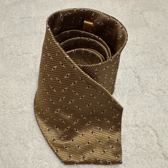 Donna Karan Other - Donna Karan Gold and Brown Men's Tie